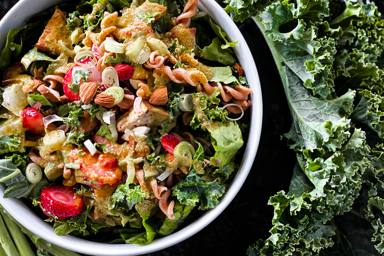 Winter Salad with Ginger Carrot Dressing